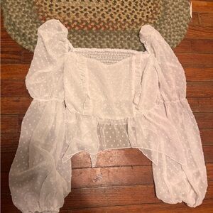 Chic Nation White Sheer Blouse
